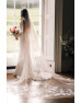 Cathedral length soft blush veil by Enzoani Cathedral length soft blush veil by Enzoani