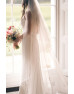 Cathedral length soft blush veil by Enzoani Cathedral length soft blush veil by Enzoani