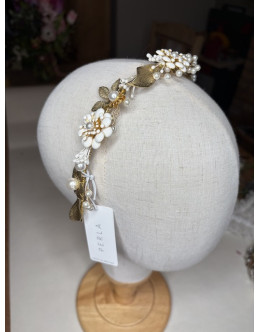 Perla ivory and gold floral headpiece Perla ivory and gold floral headpiece