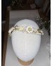 Perla ivory and gold floral headpiece 