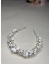 White ivory floral headband White ivory floral headband
