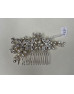 Pearl and floral diamante comb 