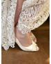 Rainbow Ivory satin shoes