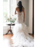Elysee Raphaelle ruffled wedding gown. Size 8 Elysee Raphaelle ruffled wedding gown. Size 8