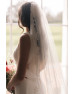 Cathedral-length veil with Ivory lace trim Cathedral-length veil with Ivory lace trim
