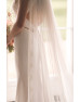 Chapel-length vintage lace ivory veil Chapel-length vintage lace ivory veil