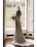 Fingertip length two tier veil 