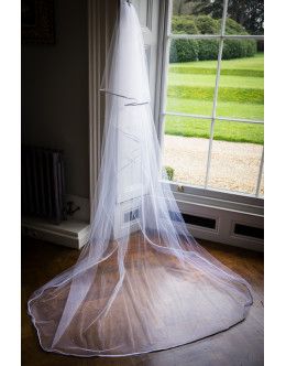 Chapel-length two tier veil Chapel-length two tier veil
